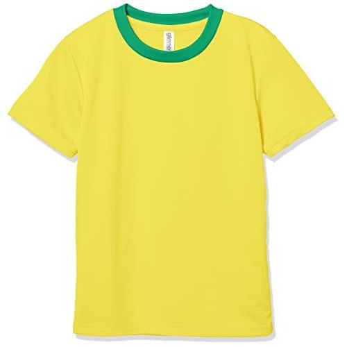 [グリマー] 半袖 4.4oz ドライ Tシャツ [UV カット] レディース イエロー×グリーン ...
