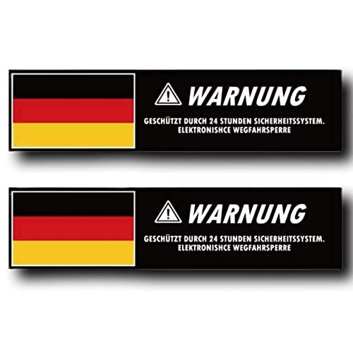 Roost ドイツ国旗 ドイツ語セキュリティステッカー 2枚 窓用 ドイツ車 ウィンドウ用 クリア ...