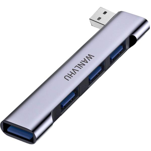 USBハブ ノートパソコン用 4ポート ポータブルUSB 3.0ハブ USBスプリッター USBマル...