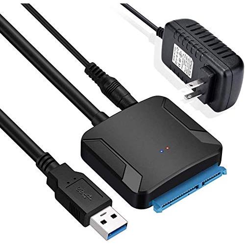 WOSOB SATA USB 変換ケーブル hdd 3.5 usb 2.5/3.5インチ 変換アダプ...