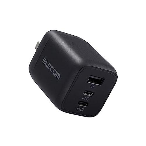 エレコム 充電器 Type-C 3ポート USB-C×2 USB-A×1 65W USB PD対応 ...