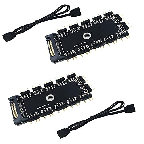 rgbハブCTRICALVER1?11ポートARGBHUB5V3PinRGBスプリッターハブSATA...