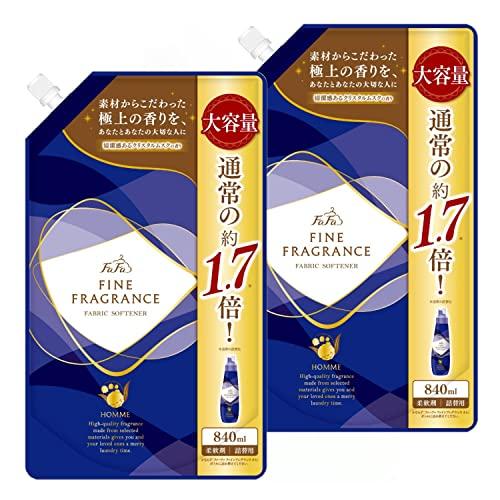 【まとめ買い】 ファーファ ファインフレグランス 柔軟剤 オム 840ml 大容量 詰替 クリスタル...