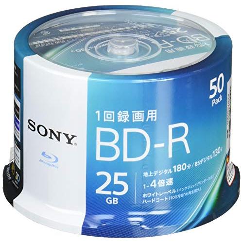 ソニー ブルーレイディスク BD-R 25GB (1枚あたり地デジ約3時間) 1回録画用 50枚入り...