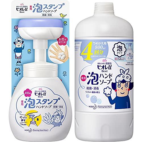 ビオレu 泡スタンプ ハンドソープ お花で出てくるタイプ 本体250ml + つめかえ用4回分800...