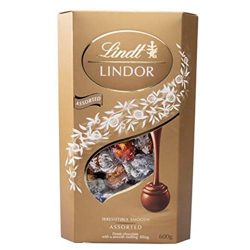 リンツ LINDT リンドール LINDOR アソート ゴールド 4種 個包装 600グラム (x ...