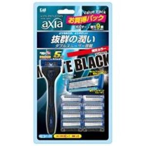 貝印 KAI RAZOR axia MATTE BLACK (カイレザーアクシアマットブラック)替刃9付バリューパック