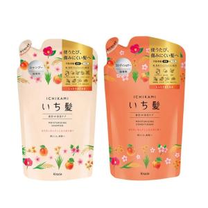 配送料無料 クラシエ いち髪 濃密Ｗ保湿ケアシャンプーコンディショナー 詰替用３４０ｍｌ各1個セット