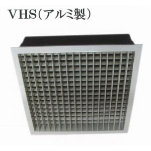 ユニバーサル型 吹出口  ＶＨＳ １５０×１５０【 会社配送のみ、個人宅配送は不可 】 シャッター付 フィルターなし アルミ製 Ｎ−95 白 塗装 別送品｜pipeshop-y