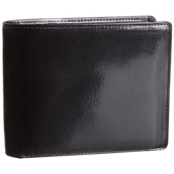 オリーチェ 二つ折り財布 オリーチェレザー使用 メンズ (ブラック)