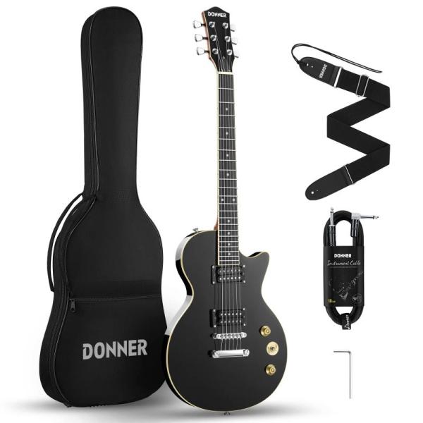 Donner エレキギター 初心者セット LPタイプ 39インチ フルサイズ ポプラ材 HHピックア...