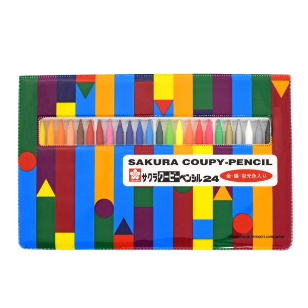 サクラクレパス 色鉛筆 クーピー ソフトケース 24色 5個 FY24R1(5)
