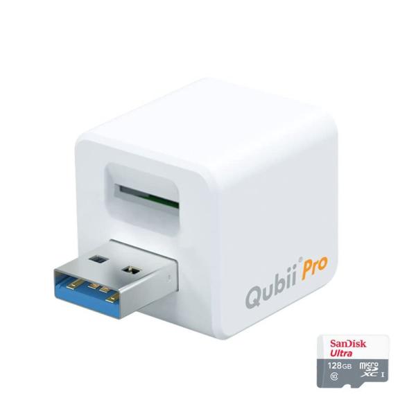 Maktar Qubii Pro ホワイト (microSD 128GB付) iphone usbメ...