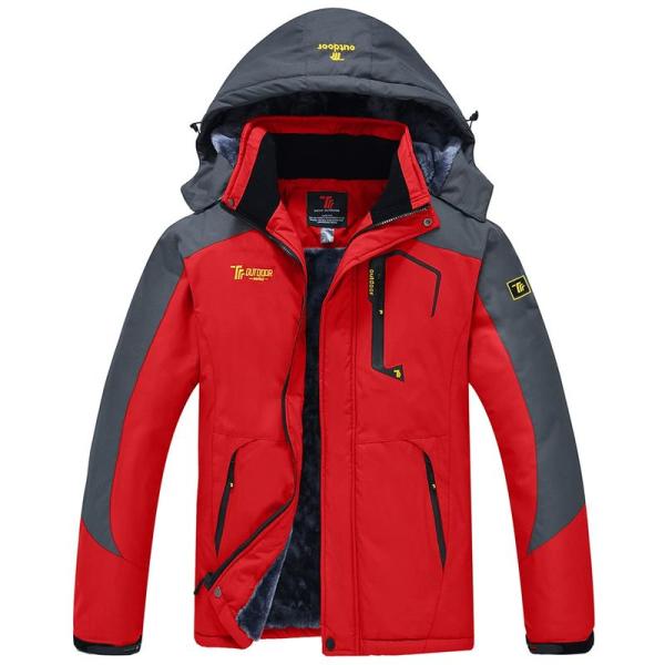 Gopune メンズ アウトドア ジャケット 裏ボア ハイキングウェア 多機能登山服 ジョギング ア...