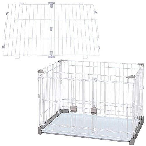 アイリスオーヤマ お掃除楽ちんサークル 屋根セット 仕切なし グレーベージュ ペ