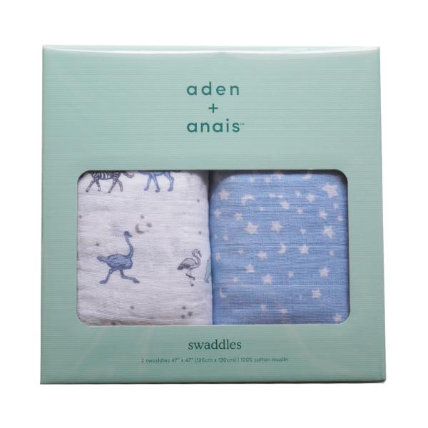 エイデンアンドアネイ aden+anais ASWC 20006J おくるみ 2枚セット RISIN...