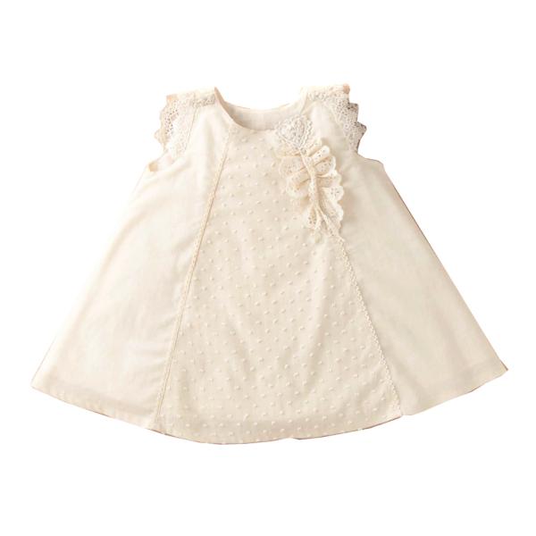 アモローサマンマ オーガニックコットン ベビー用 サンドレス ハートレース CAM005 サイズ80...