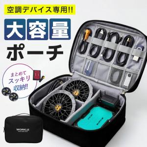 ＼P+10％／ 6月上旬入荷 当店限定 デバイスバッグ WORKLE ロゴ入り 収納 デバイス バッグ バッテリー ファン ケース 空調ウェア バッグ単品