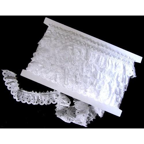 綿 タック レース （ 約３センチ幅 ）  オフ ホワイト (30ｃｍからの販売となります。最低単位...