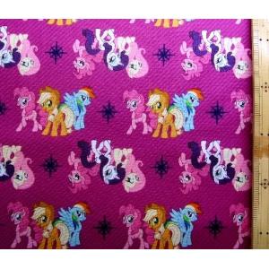 ◇ キャラクター アメリカ 輸入 生地 マイリトルポニー（赤紫 ) 柄番号７  シーチング（綿100％）生地幅　約１０８ｃｍ　95010102-2-uskk-1911