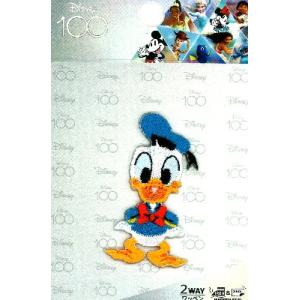 ◇ キャラクター 刺しゅう ワッペン Disney 100 （ ディズニー 100周年 ） （ ドナ...