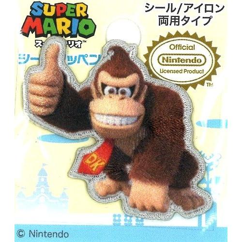 ◇ キャラクター シール（ 刺しゅう ） ワッペン スーパーマリオ （ ドンキーコング ) （ 大き...