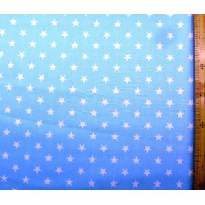 プリント生地 布 スターライト （ パステル ブルー ) オックス （綿100％）生地幅−約108cm KNY-HSK650-1S-nk-8413