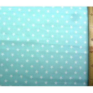 プリント生地 布 スターライト （ パステル ミント ) オックス （綿100％）生地幅−約108cm KNY-HSK650-1T-nk-8414