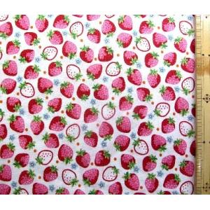 プリント 生地 イチゴ がいっぱい （オフ） kok-loa-49010-1-a-nk-2060の商品画像
