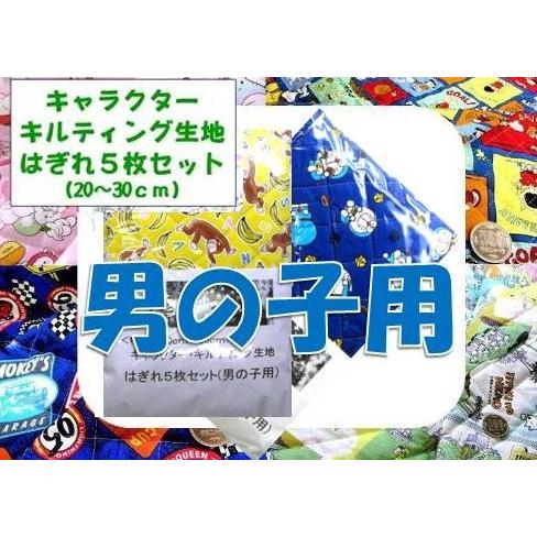 Qキルティング キャラクター 生地  詰め合わせ はぎれ ハギレ 20センチ~30センチの5枚セット...