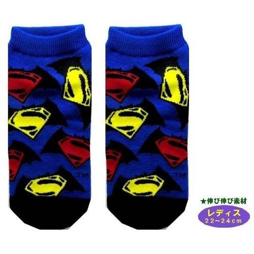◇ キャラクター ソックス （ 靴下 ）  バットマンVSスーパーマン （ レディス22〜24ｃｍ ...