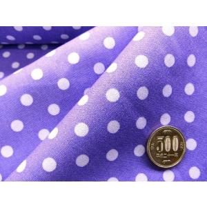 オックス 生地 水玉 中玉 ( パープル )の詳細画像1