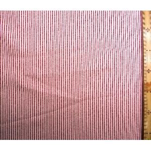 プリント生地 布 ヒッコリー調 オックス ストライプ （ 生成地に赤ストライプ ) オックス （ 綿100％ ) 生地幅−約108cm SWA-731-A-nk-8107