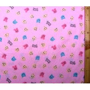 ◇ キャラクター 生地 巾着袋 材料セット レシピ付き オサムグッズ （ フェイスドット ピンク )...