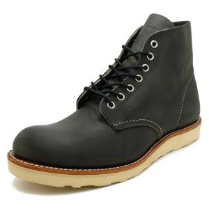 RED WING レッドウイング 8190 CLASSIC WORK クラシック ワーク 6 ROUNDE-TOE BOOT ラウンド トゥ ブーツ charcoal ruff＆taf チャコール ラフ＆タフ｜pistacchio