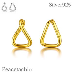 ピアス レディース アクセサリー Silver925 シルバー 変形 ねじれ リング 金属アレルギー対応 プレゼント ギフト