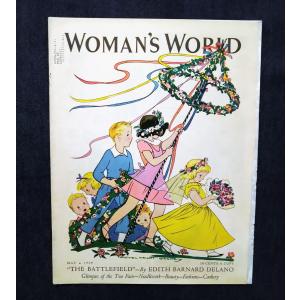 1939年 戦前 Woman's World 洋書 Maginel Wright Barney 表紙イラスト フランク・ロイド・ライトの妹/アンティーク手芸・ファッション 広告｜pistolbooks