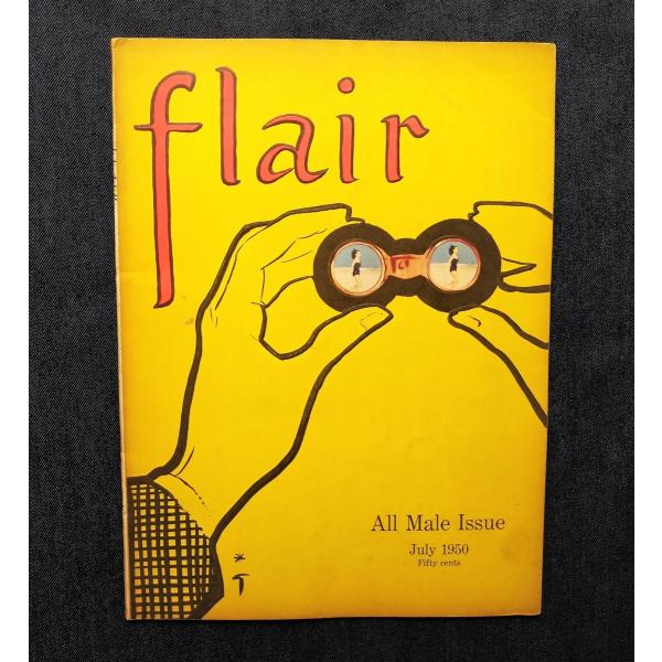 1950年 Flair ルネ・グリュオー 表紙 オール男性 特集 紳士スタイル/カレッジ・ファッショ...