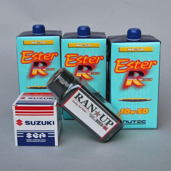 【NUTEC】EsterRacing NC50　10w-50 3L+RAN☆UP+純正エレメントセッ...