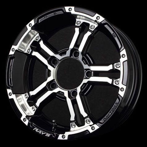新型ジムニー適合ホイール　RAYS　デイトナFDX-J　「ブラック/ダイヤモンドカット」　5.5×1...