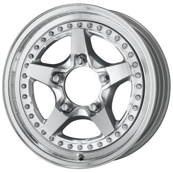 軽ジムニー用3ピースホイール WORK CRAG GALVATRE2 カットクリア 5.5J×16 ...