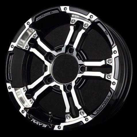 新型ジムニーシエラ適合ホイール　RAYS　デイトナFDX-J　「ブラック/ダイヤモンドカット」（イン...