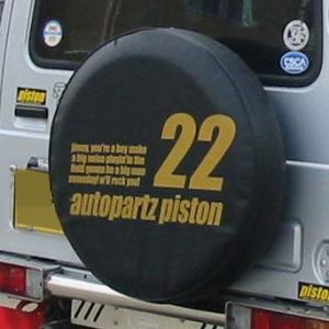 ジムニースペアタイヤカバー 「22番」 型式背番号　PISTONオリジナル｜piston