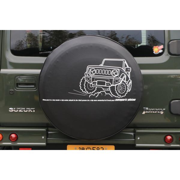 ジムニー/シエラ/ノマド スペアタイヤカバー「64/74イラスト」JB64W/JB74W/JC74W...