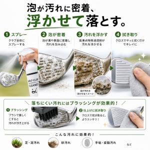 ゴルフクラブクリーナー 泡スプレー 300ml...の詳細画像2