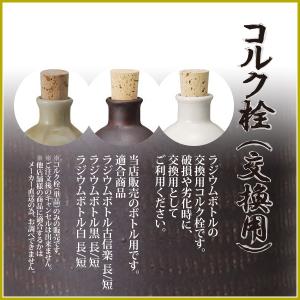 交換用 コルク栓 信楽焼 ラジウムボトル 白 黒 古信楽 約720ml用 郵便