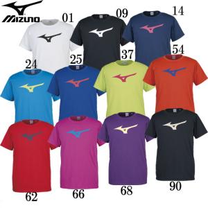 MIZUNO ミズノ Tシャツ メンズ 半袖 丸首 ビッグロゴ 吸汗速乾