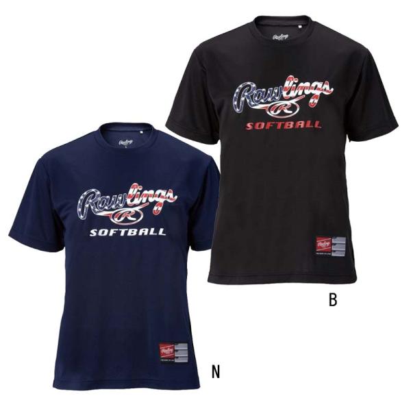 ローリングス Rawlings 女性用 プレーヤーソフトボールTシャツ 野球 ウェア ハーフスリーブ...