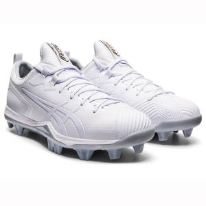 ASICS アシックス 野球 白スパイク ポイントスパイク ゴールド