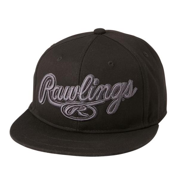 ローリングス Rawlings 6パネル フラットバイザーキャップ キャップ ブラック 24SS A...